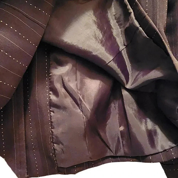 Vintage Norton McNaughton Blazer Womens Petites 8P Brown Pockets Single Breasted - Picture 8 of 8